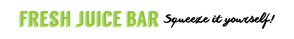 Fresh juice bar. Squeeze it yourself! Fresh juice bar. Squeeze it yourself!