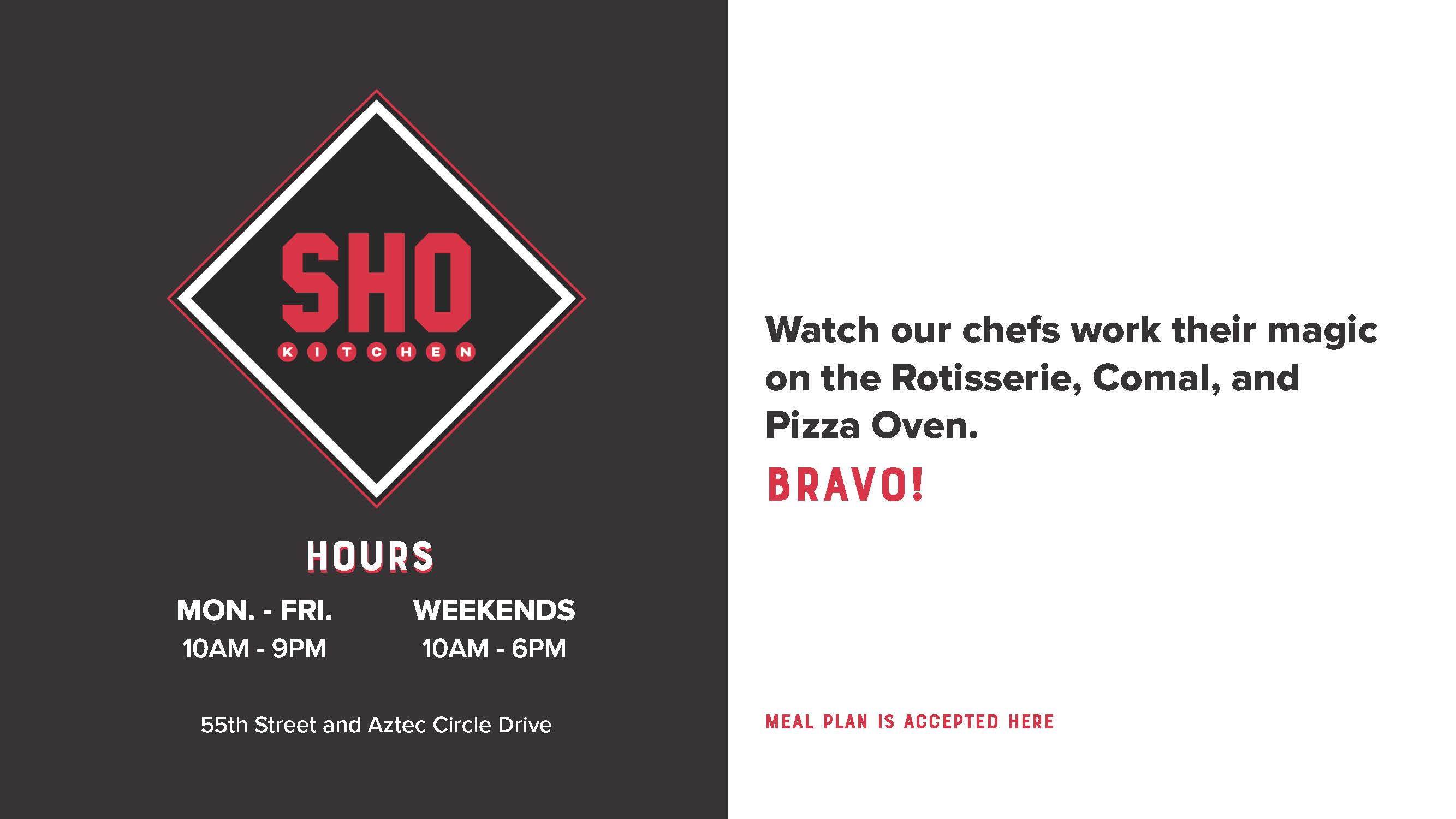 SHO Kitchen | Watch our chefs work their magic on the Rotisserie, Comal, and Pizza Oven. BRAVO!